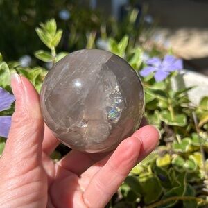 Rainbow Smoky Quartz Crystal Sphere Orb